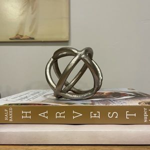 Silver Sculpture Sphere // Decorative Object